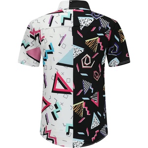Camisas Casuales Retro Disco de los 80s y 90s para Hombre, con Cuello Alto, Logotipo Personalizado ODM, Estampadas y Transpirables - Product Image 2
