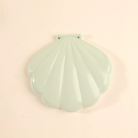 Miroir de maquillage Double face en forme de coquille en plastique exquis miroir cosmétique de voyage de poche pour les femmes cadeau