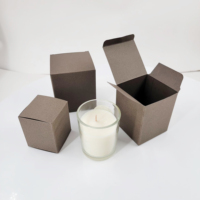 Boîte d'Emballage Personnalisée pour Petites Bougies en Gros, Boîte d'Emballage en Papier Kraft Naturel pour Bougies Parfumées