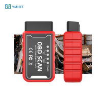 Escáner OBD2 WiFi ELM327 PIC18F25K80 V1.5 Rojo para iPhone IOS, Compatible con Torque Pro, Dongle OBDII, Herramienta para Borrar Códigos de Error del Automóvil, Personalizado