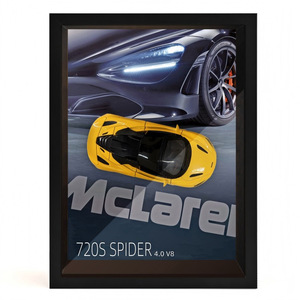 Cadre photo 3D en bois avec véhicule 1/32 miniature en métal moulé sous pression, jouet classique en alliage, kit de modèle de voiture en métal à collectionner - Product Image 4