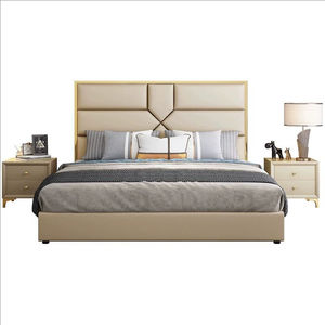 Elegante <span class=keywords><strong>precio</strong></span> barato muebles de dormitorio de gama alta de cuero doble King Size cama suave tapicería de lujo 180*200cm marco de cama - Product Image 1