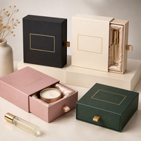 Boîte d'emballage coulissante en carton rigide premium, personnalisée et imprimée, avec inserts pour bijoux, cosmétiques, cadeaux, boîte à tiroir