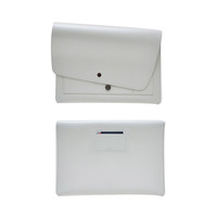 Sac pour ordinateur portable en cuir PU avec logo personnalisé, fermeture à boucle, unisexe, organiseur de portefeuille A4 et porte-carnet
