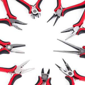 Alicates de punta fina rojos y negros de acero 45, herramientas de joyería para bricolaje, múltiples tamaños, punta cónica afilada - Product Image 2