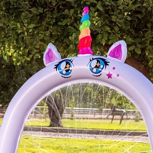 Arche de pulvérisation gonflable licorne pour enfants, pour le plaisir aquatique estival dans la cour et les jeux en plein air - Product Image 3