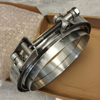 Collier de serrage en V avec bride en acier inoxydable 304, collier de serrage rapide pour tuyau de turbo de voiture