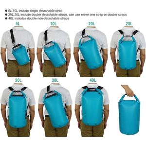 Sac à dos étanche flottant pour camping, survie, natation, PVC, 2L, 5L, 10L, 15L, 20L, 25L, 30L, Ocean Pack - Product Image 4
