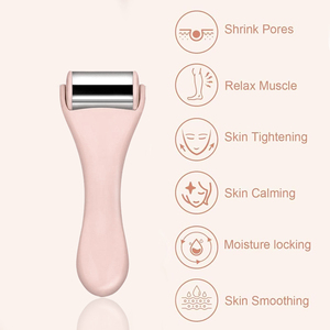 Strumento per la cura della pelle lenisce il gonfiore del viso in acciaio inox rubare rullo di raffreddamento del ghiaccio per le donne del viso collo con pacchetto personalizzato - Product Image 6