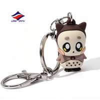 Longzhiyu – Porte-clés en caoutchouc souple 3D en PVC écologique, personnalisables depuis 20 ans, breloques mignonnes pour sacs, porte-clés de personnage animé 3D