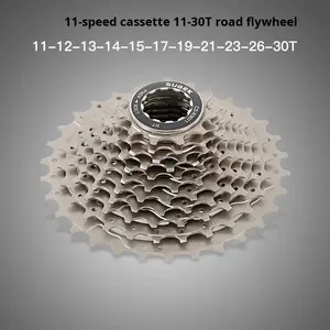 Piñón Libre para Bicicleta de <span class=keywords><strong>Carretera</strong></span>, <span class=keywords><strong>Cassette</strong></span> de 11-30T, 11 Velocidades, Acero Plateado, Guía de Engranajes Twitter RS-11S - Product Image 3