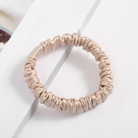 Ikat Rambut Sutra 1cm Tipis Elastis Sutra Mulberry Ikat Rambut Kemasan Besar Warna Campur Ringan 3g Logo Custom Grosir
