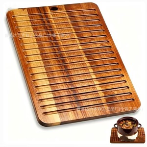 Alfombrilla Aislante de Calor de Madera de Acacia, Rectangular, Antideslizante, para Ollas y Sartenes, para Uso en Mesa - Product Image 1