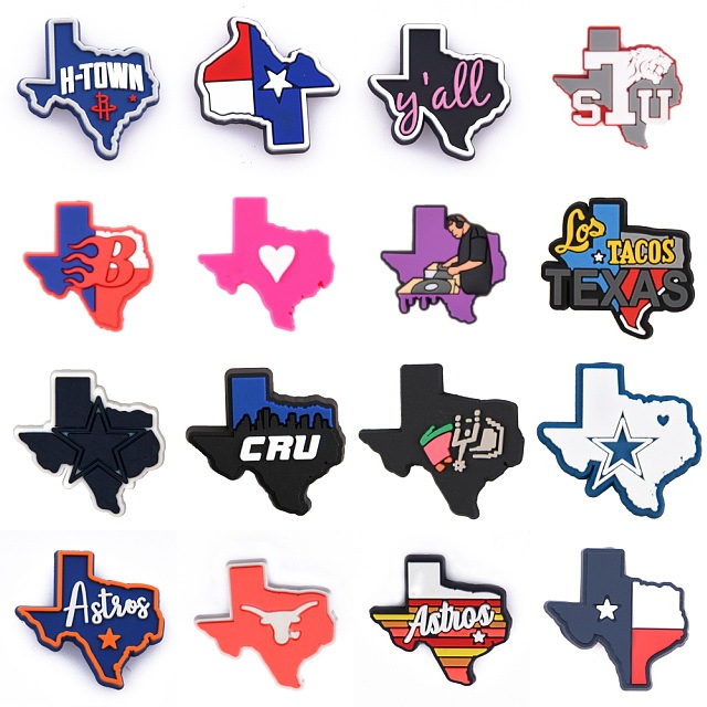Clog Shoe for Kids Supplies Part Hbcu Charm Metal Buckle Texas Design Gibbets Houston Clog Charms