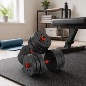 Mancuernas Ajustables Rellenas de Arena Negra HV de 40 kg para Entrenamiento - Cemento y Plástico PE - Product Image 1