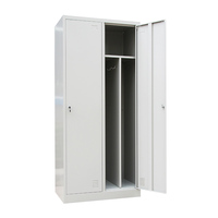 Armoire casier scolaire JIN FENG à 2 portes en acier laminé à froid avec serrure à clé, structure démontable, montage au sol