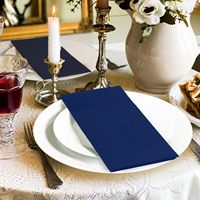 Offre Spéciale Serviettes de Table Pliées Imprimées Écologiques Jetables Bleues 1 Plis en Papier Airlaid Pâte de Bois Vierge 40*40cm Aierpa Foil