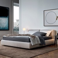 Nordisches King-Size Samtbettgestell Verstellbar mit Massagefunktion Stauraum Weich Ausziehbar Minimalistisches Modernes Design Hotel Mangoholz Gepolstert