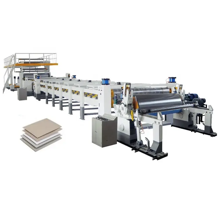 Machine de fabrication de papier de conseil duplex panneau dur 4 couches de carton gris de machine de stratification