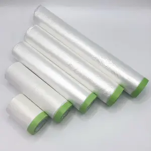 Protective Weak Adhesive Paper Masking Film For Home Renovation And Furniture Protection
