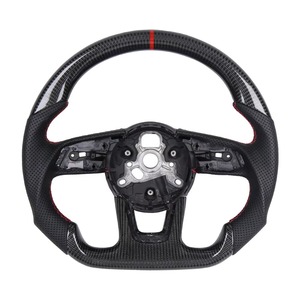 Volante de Fibra de Carbono Genuina de Estilo Mejorado Compatible con <span class=keywords><strong>Audi</strong></span> 7-21 RS3, 19-21 RS4, 17-21 RS5, 17-22 <span class=keywords><strong>A3</strong></span>, A4 - Product Image 1
