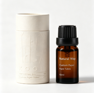 Custom Luxury Essential Oil Paper Tube 10ml Custom Embossed Recyclable Craft Paper Packaging - Product Image 1