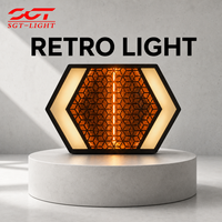 Projecteur de scène rétro à tête unique 200W COB blanc chaud RGB 72 LED DMX512 à intensité variable, lampe à effet matrice vintage pour concert