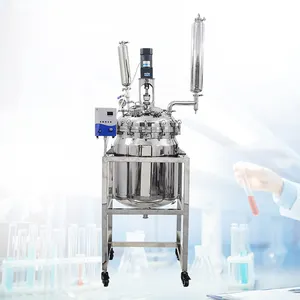 Stainless steel jacket heating chemical reactor for mixing adhesive