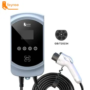 Feyree 7KW Wallbox EV充电器GB/T充电插头电动汽车单相32A车载充电器，用于壁挂式充电站