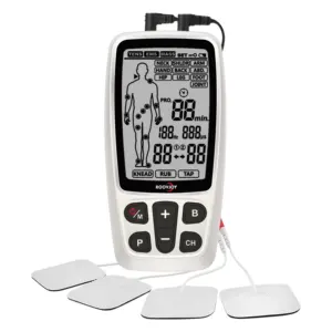 Machine TENS et EMS portable et durable pour fournitures médicales avec coussinets en gel pour le soulagement des douleurs dorsales et cervicales