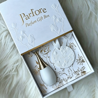 Coffret Cadeau de Luxe en Velours pour Parfum, Boîte d'Emballage Personnalisée avec Logo en Relief et Marquage à Chaud Doré pour Bouteille de Cosmétique et de Parfum