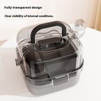 Maison pour hamster portable à double étage, villa de luxe extra large, cage pour hamster dorée, cage en plastique pour petits animaux, accessoires pour animaux de compagnie, solide