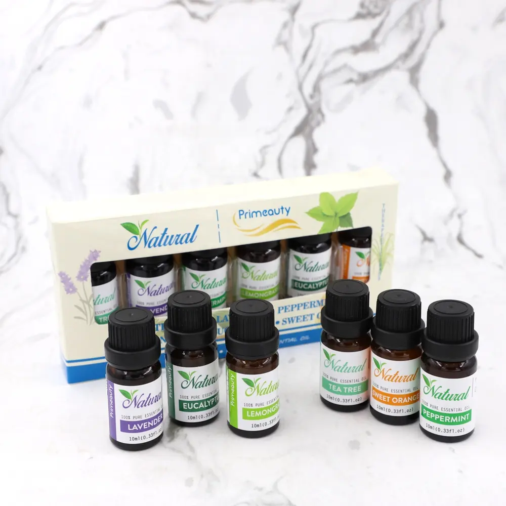 Set Hadiah Perawatan Pribadi Terlaris 6 Pak Kemenyan Minyak Esensial Aromaterapi Organik Murni Alami untuk Diffuser