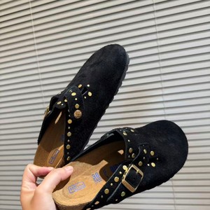 <span class=keywords><strong>Zuecos</strong></span> de Diseñador con Caja, Pantuflas Planas de Corcho, de Cuero Genuino de Alta Calidad, Estilo <span class=keywords><strong>Birkenstock</strong></span> Boston para Mujer - Product Image 4