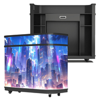 Stand d'information commercial en libre-service pour DJ avec écran LED P2.5 intérieur, comptoir de caisse pour exposition