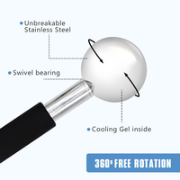 Rouleau facial rotatif à 360 degrés personnalisable avec logo, globes de glace, nouvelle tendance, bâtonnets cryo rafraîchissants, masseur visage et yeux en acier inoxydable