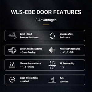 Nhà máy tùy chỉnh có kích thước sắt đóng khung văn phòng phân vùng thép pháp cửa nhập cửa kính - Product Image 5