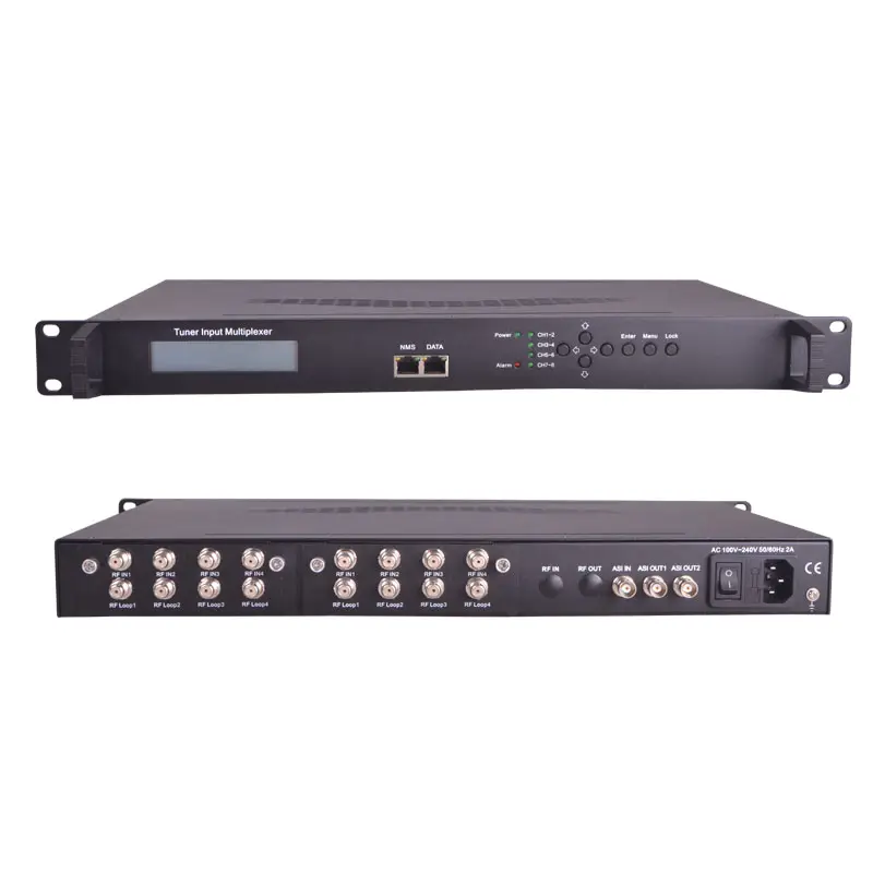 Multiplexeur pour Satellite de la vidéo sur internet, 8 Tuner, Signal analogique pour la télévision, canaux multiples, TS