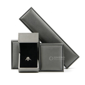 Caja de cuero Embalaje Caja de cuero de lujo Caja de collar de joyería personalizada - Product Image 3