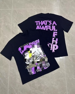 Spedizione Gratuita, Vendita all'Ingrosso di Magliette Oversize con Stampa Sciroppo per la Tosse per Uomo e Donna, Stile High Street - Product Image 4