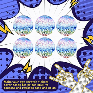 Revêtement à gratter autocollant de carte à gratter autocollants d'étiquette argentés à gratter colorés - Product Image 4