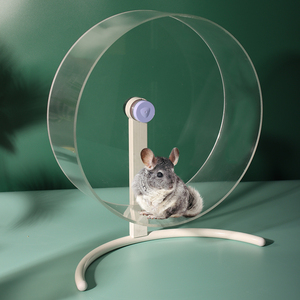 Rueda de correr silenciosa de acrílico, rueda con soporte para chinchilla, <span class=keywords><strong>erizo</strong></span>, hamster, 45cm, venta al por mayor - Product Image 1