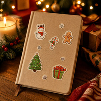 Individuelle Weihnachtsdekorationen Journal-Aufkleber Vinylbögen Wasserfeste Geschenkdekoration Kiss-Cut Scrapbook-Aufkleber für Kinder