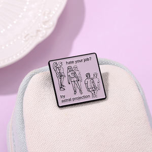 कार्टून मजेदार स्वयं-विरोधात्मक तामचीनी पिन सूक्ष्म प्रक्षेपण ब्रोच अंचल बैज पिंस जहाज के लिए तैयार - Product Image 2