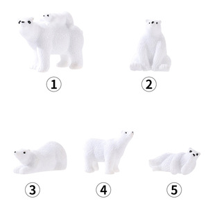 Oso Polar en Miniatura, Adorno de Resina con Forma de Animal, Decoración para el Hogar, Artesanía Artística, Regalo Decorativo - Product Image 4