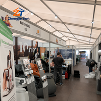 Tente de hall d'exposition à grande portée en alliage d'aluminium avec armature diagonale et couverture en PVC pour événements extérieurs, foires commerciales et structures temporaires