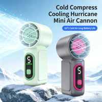 Ventilateur portable OEM en gros à 5 vitesses avec affichage numérique LED, mini ventilateur personnel turbo haute vitesse pour le refroidissement personnel