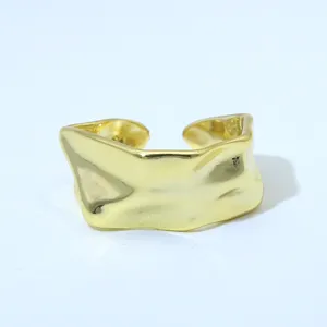 resizable high quality brass gold ring jewelry adjustable rings jewelry women punk key mens rings