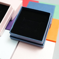 Boîte à bijoux rigide haut de gamme faite à la main en matériaux recyclés 10x10x2, 2 pièces pour colliers, bagues, boucles d'oreilles, accepte logo personnalisé, faible MOQ