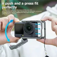 HONDAK para DJI Osmo Action 6, Carcasa de Aluminio para Cámara, Anti-Caídas, con Interfaz de Liberación Rápida de 1/4 y Soporte para Accesorios